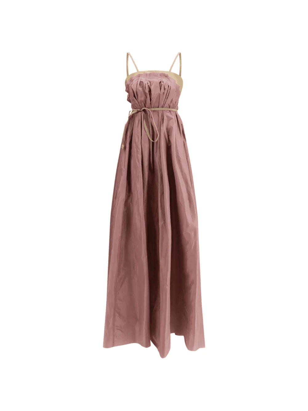 gathered tie-waist dress - Image 1