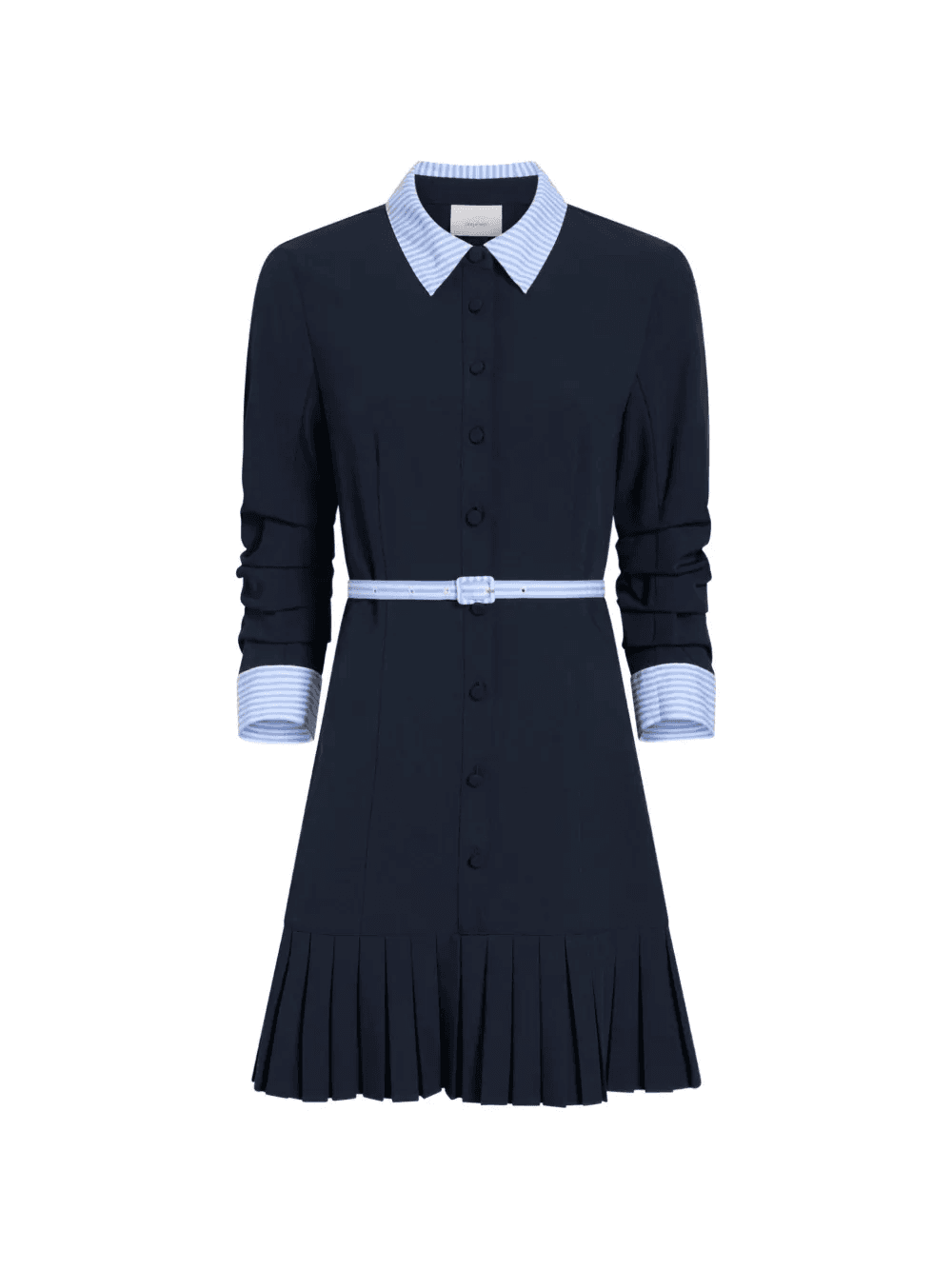 Lucilla striped pleated mini dress - Image 1