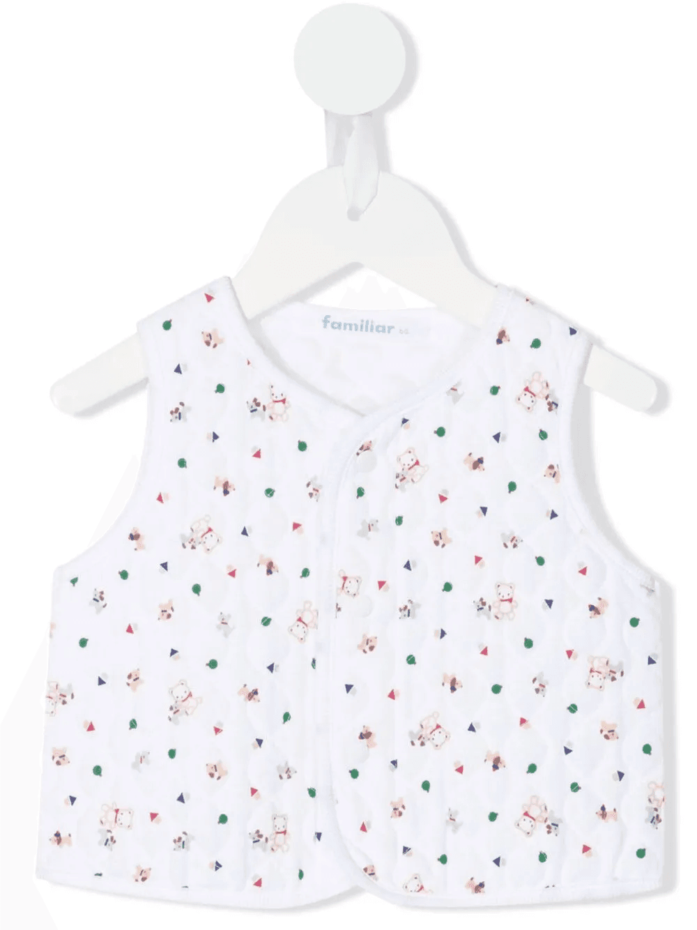 all-over teddy-print vest - Image 1
