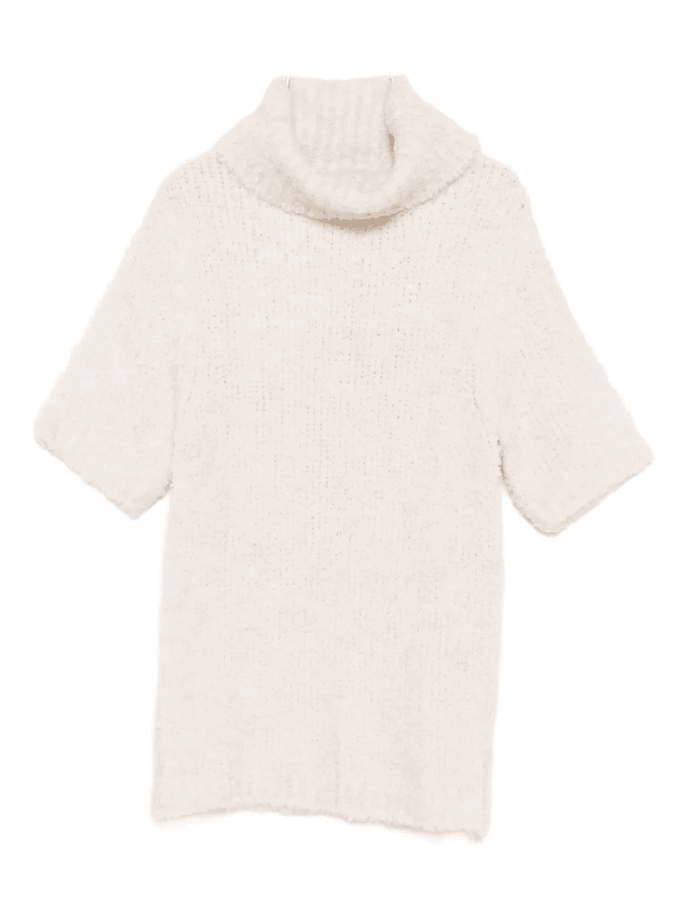 roll-neck short-sleeve knitted top - Image 1