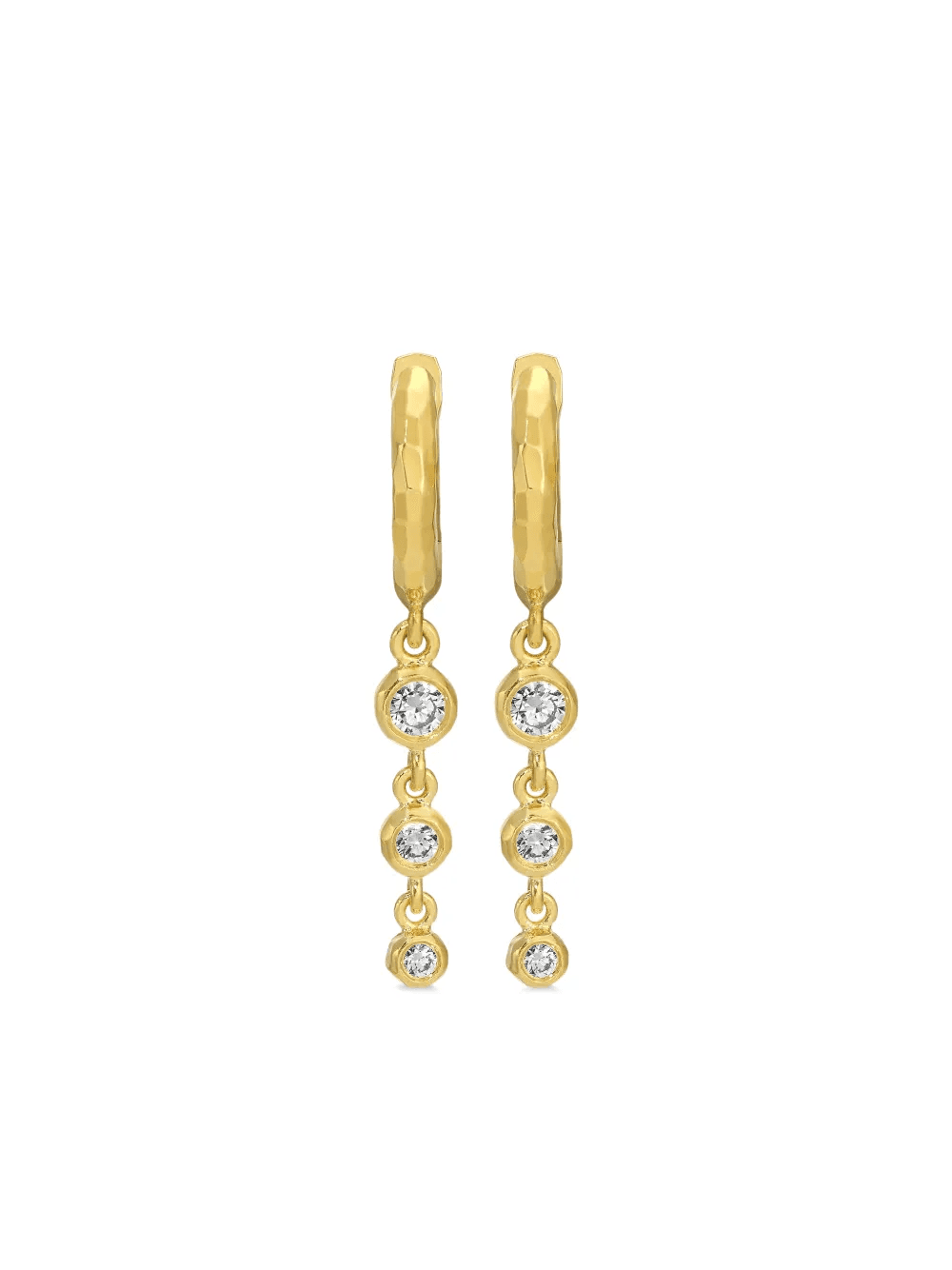 18K yellow gold Gabby diamond earrings - Image 1