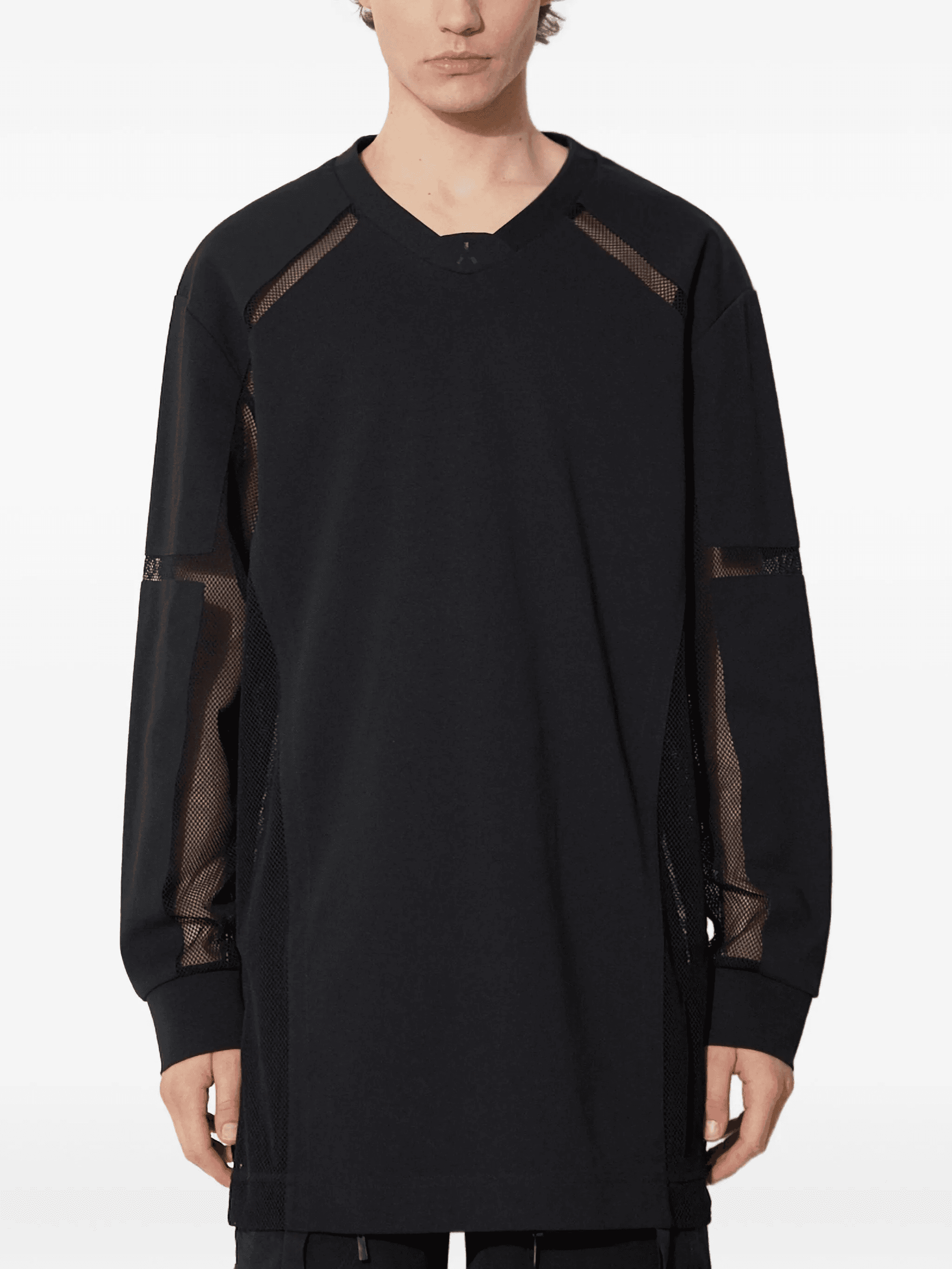 mesh-panel long-sleeve T-shirt - Image 1