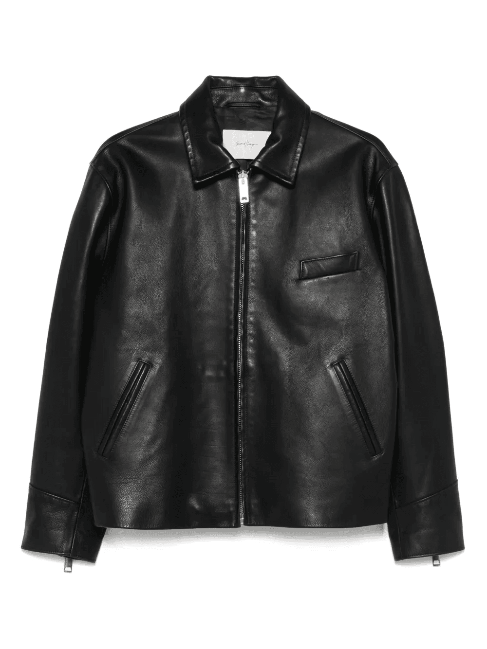 leather bomber jacket - Image 1