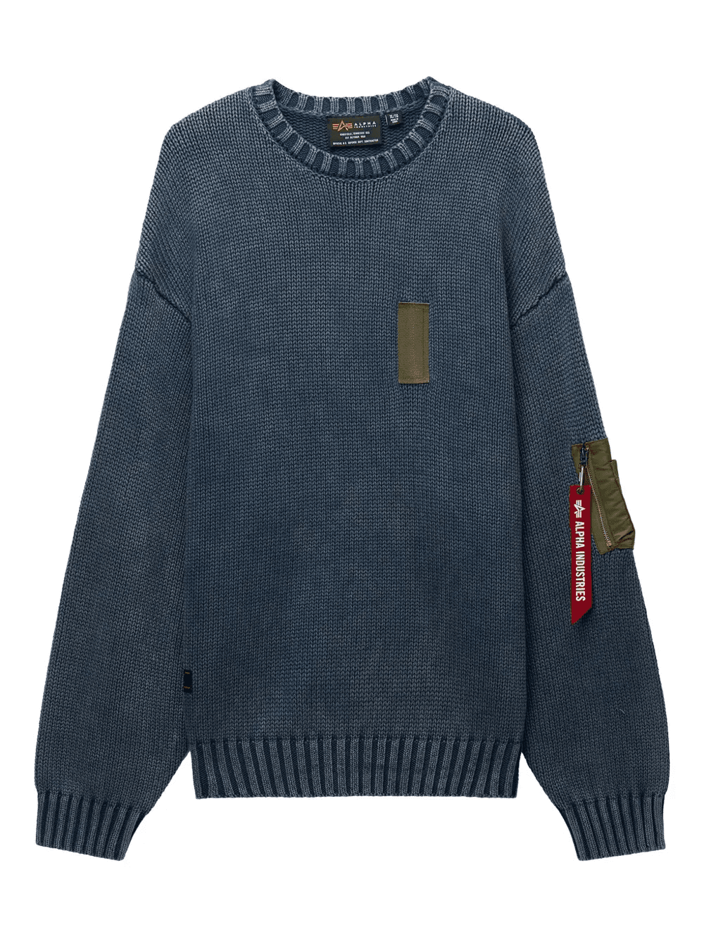 pocket-patch crew-neck sweater - Image 1