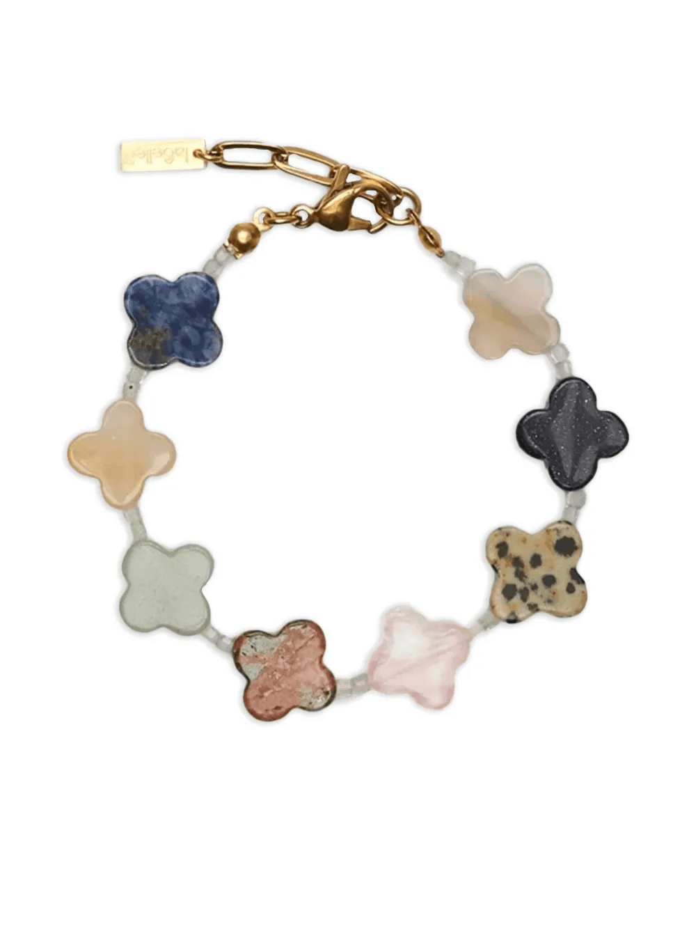 clover-embellished gemstone bracelet - Image 1
