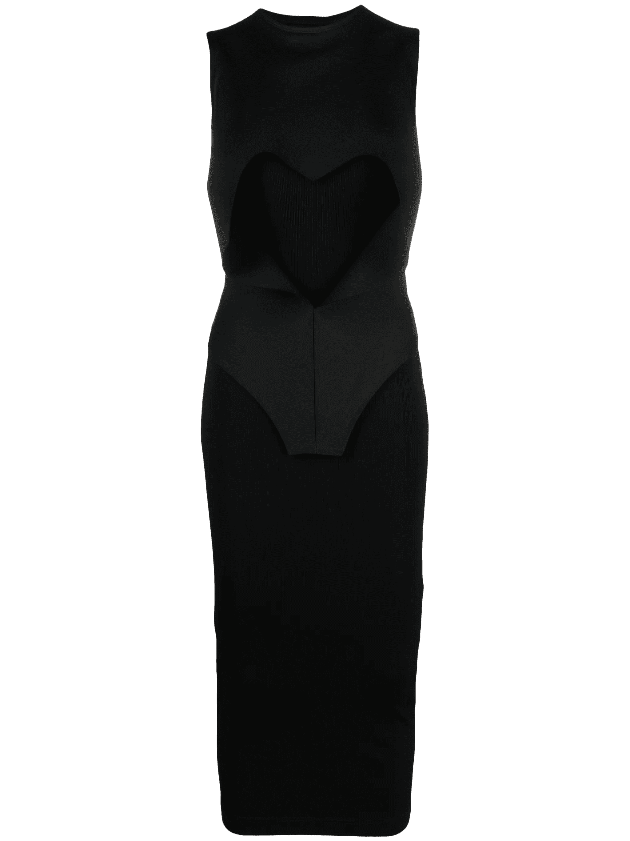 sleeveless ribbed midi dress - Image 1