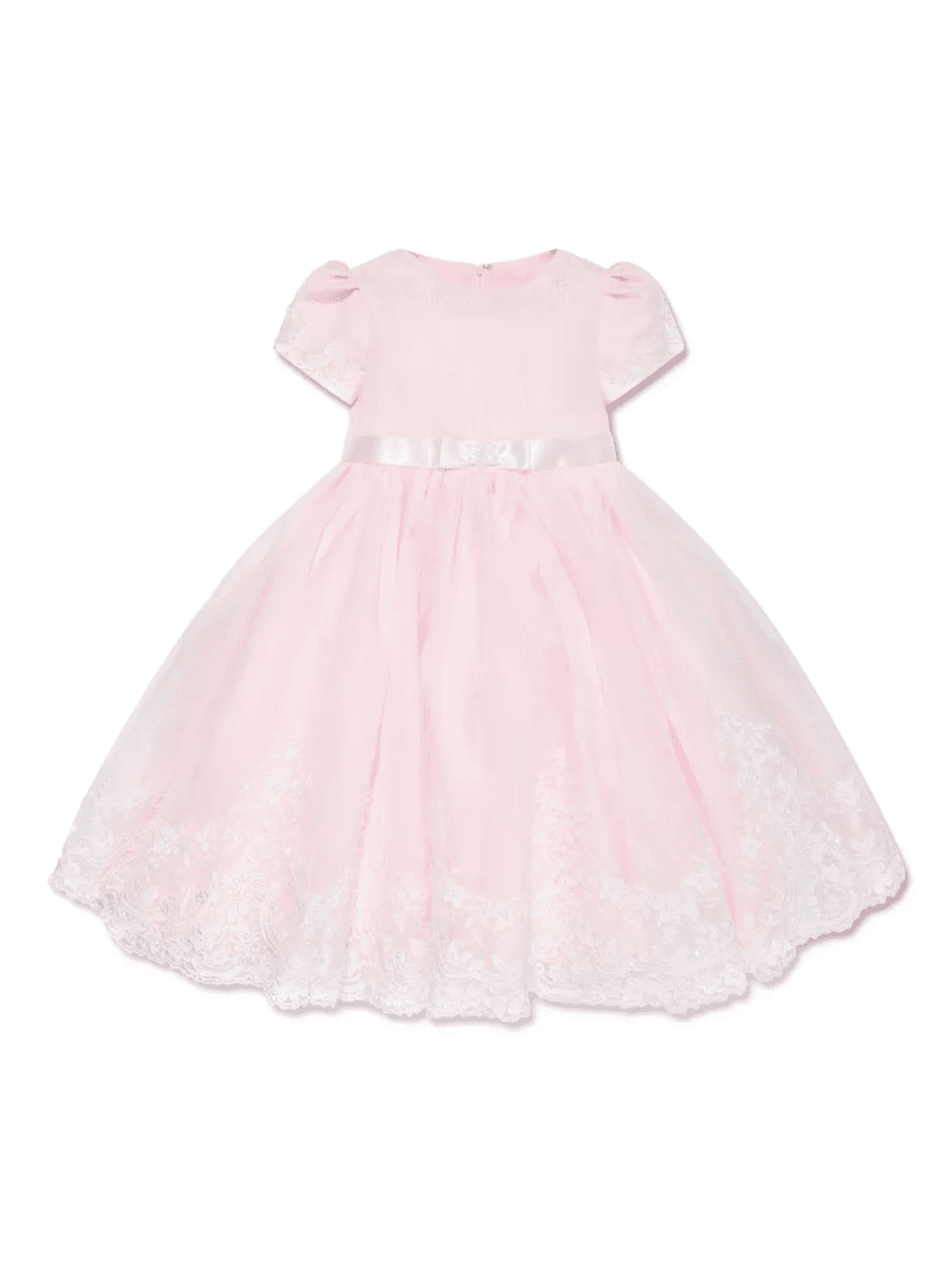 floral-embroidered short-sleeved dress - Image 1