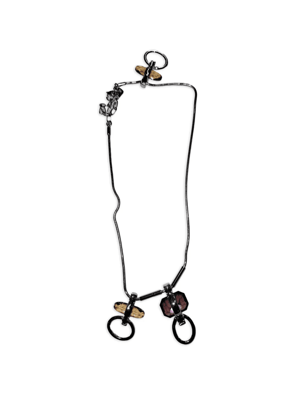 crystal-pendant earrings and necklace set - Image 1