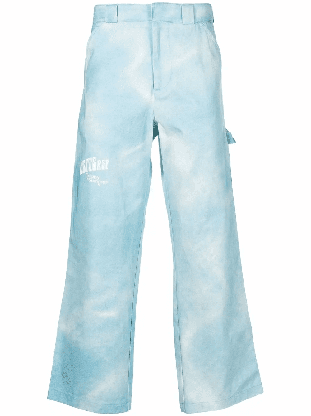 acid-wash flared trousers - Image 1
