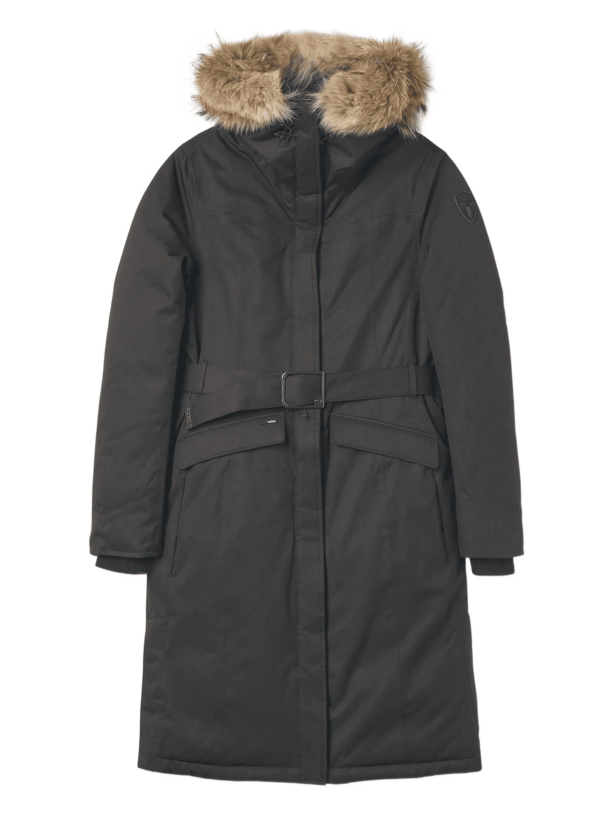 belted parka - Image 1