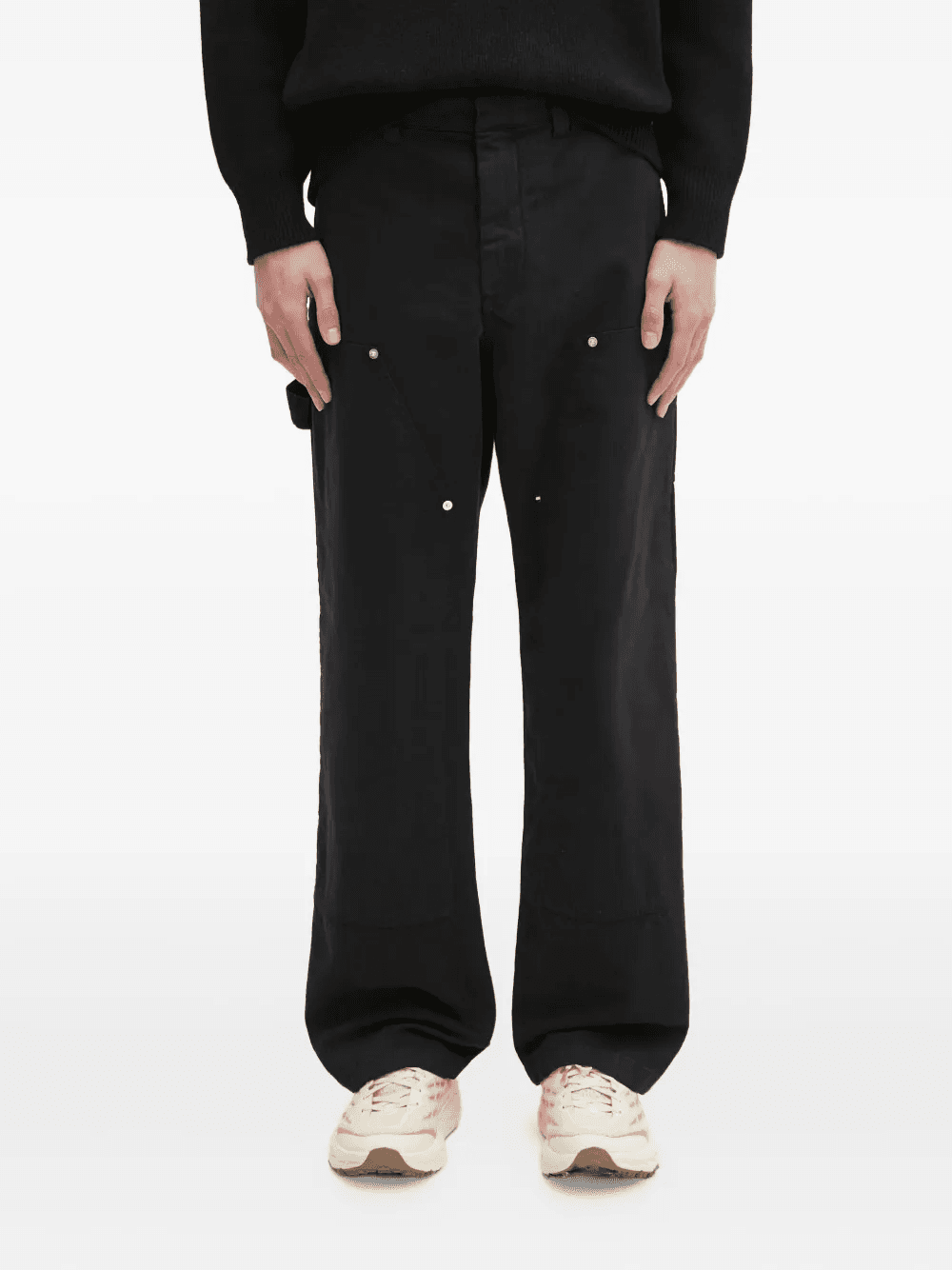 rivet-detail straight trousers - Image 1