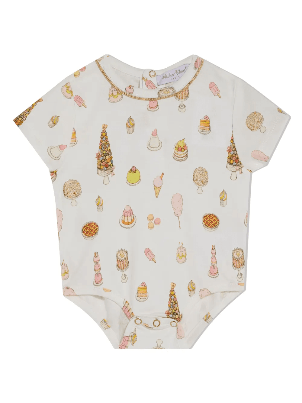 graphic-print organic cotton bodysuit - Image 1