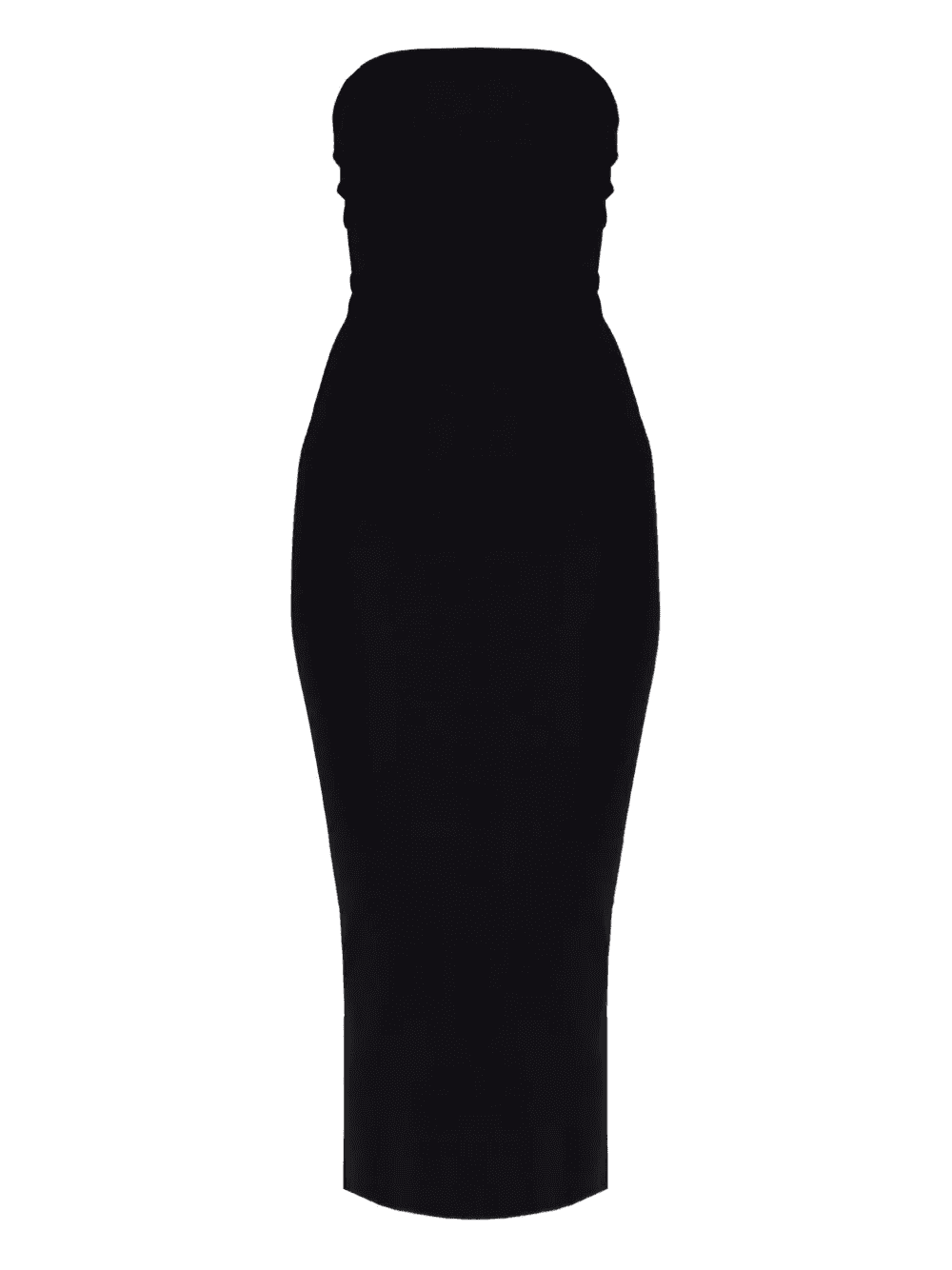 strapless ribbed midi dress - Image 1