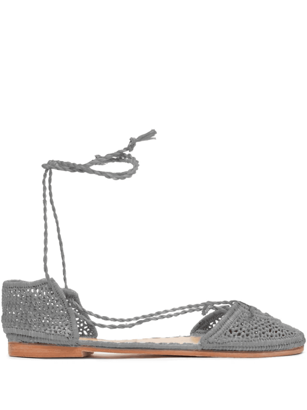 woven-raffia flat pumps - Image 1