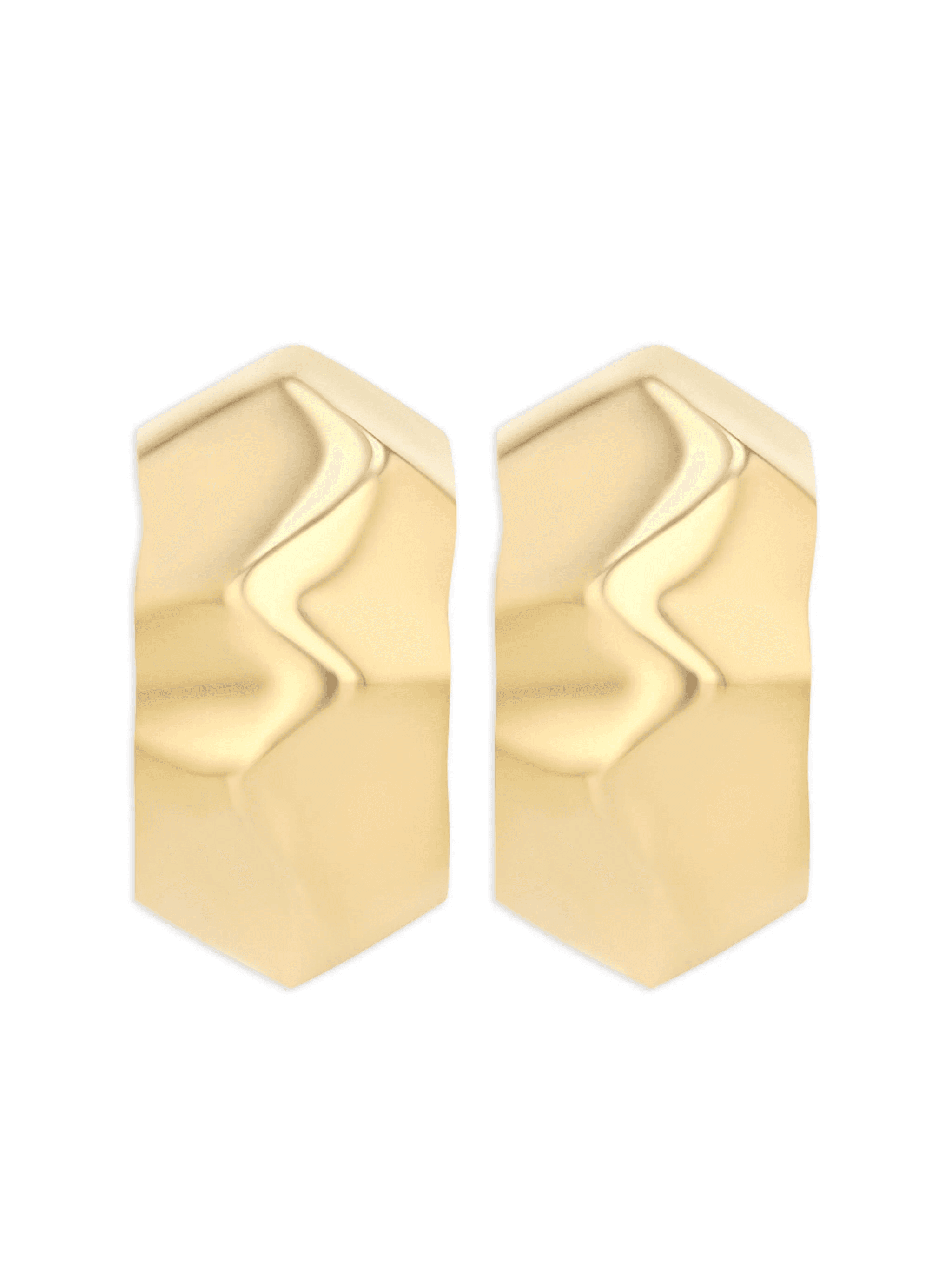 18kt yellow gold Small Wave earrings - Image 1