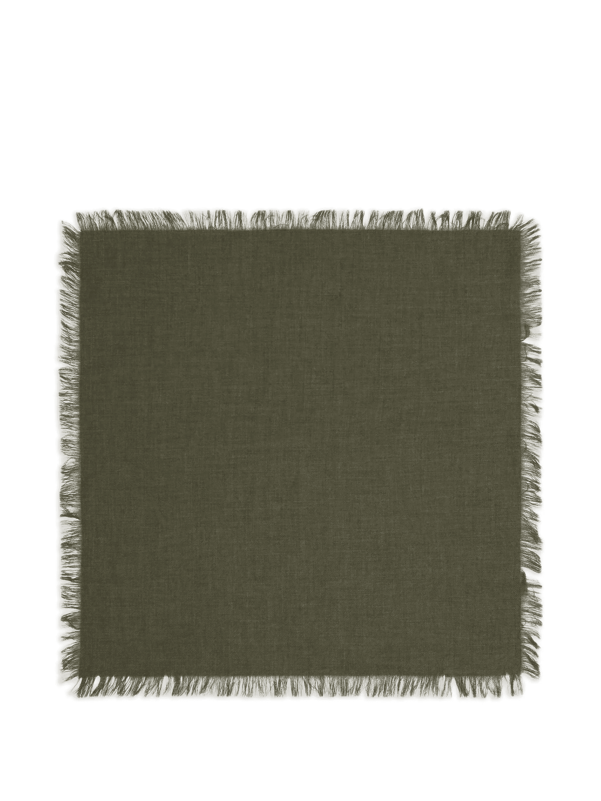 fringed twill square scarf - Image 1