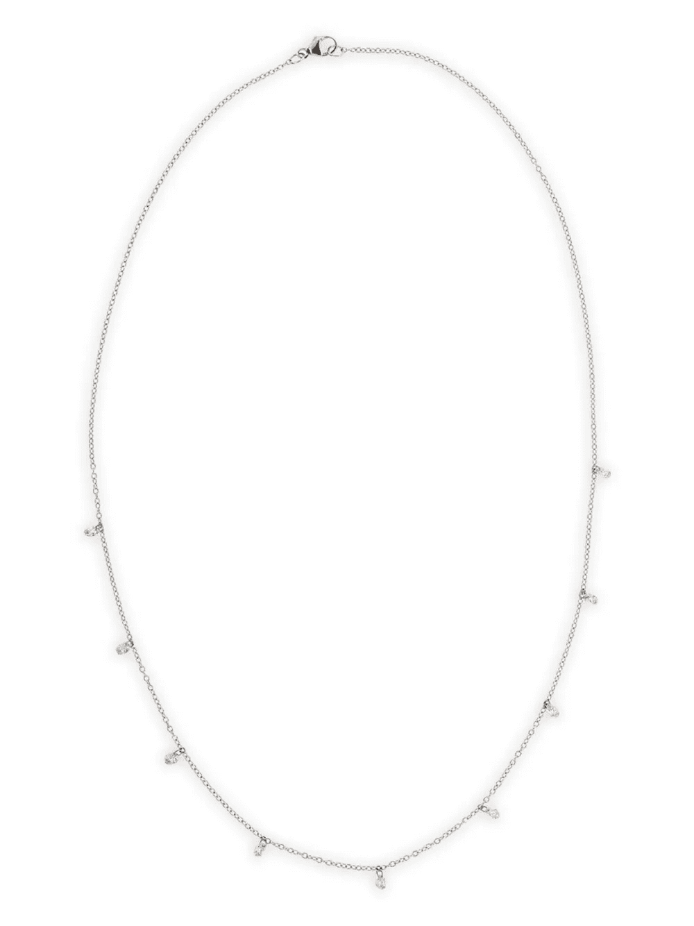 18K white gold Floating diamonds necklace - Image 1