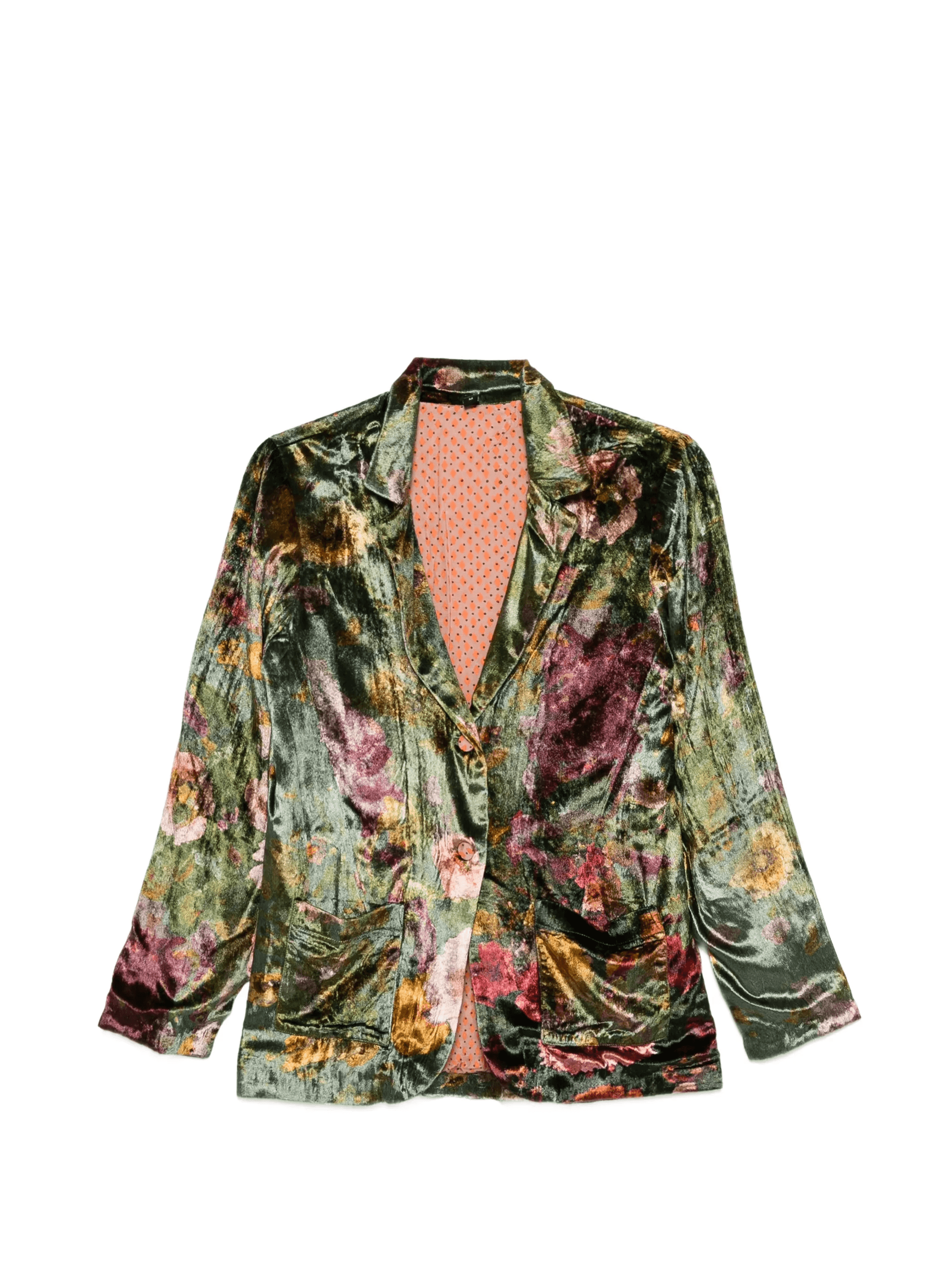 floral velvet blazer - Image 1