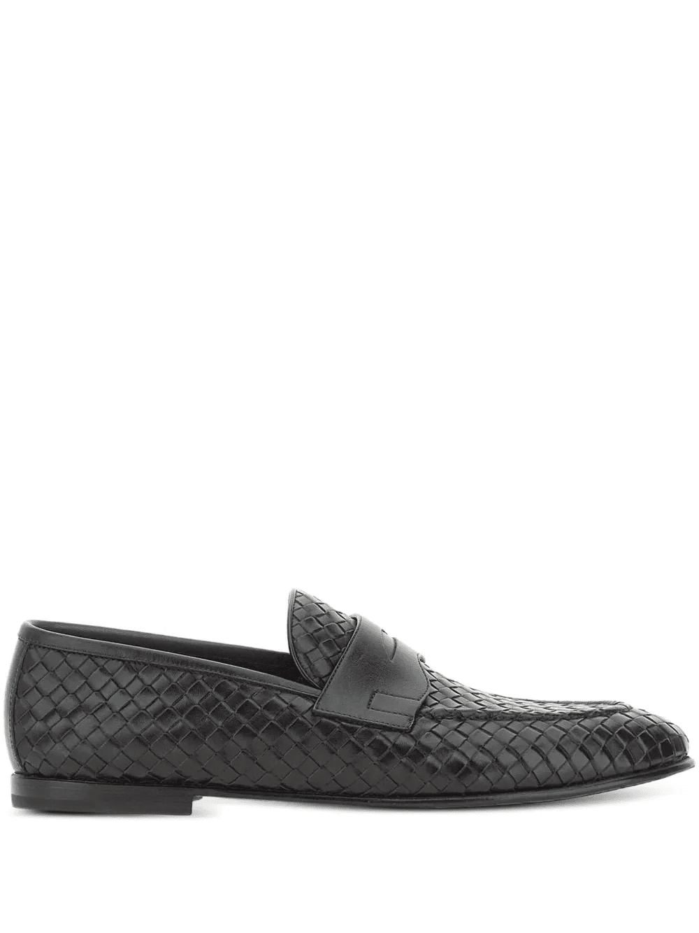 woven leather loafers - Image 1