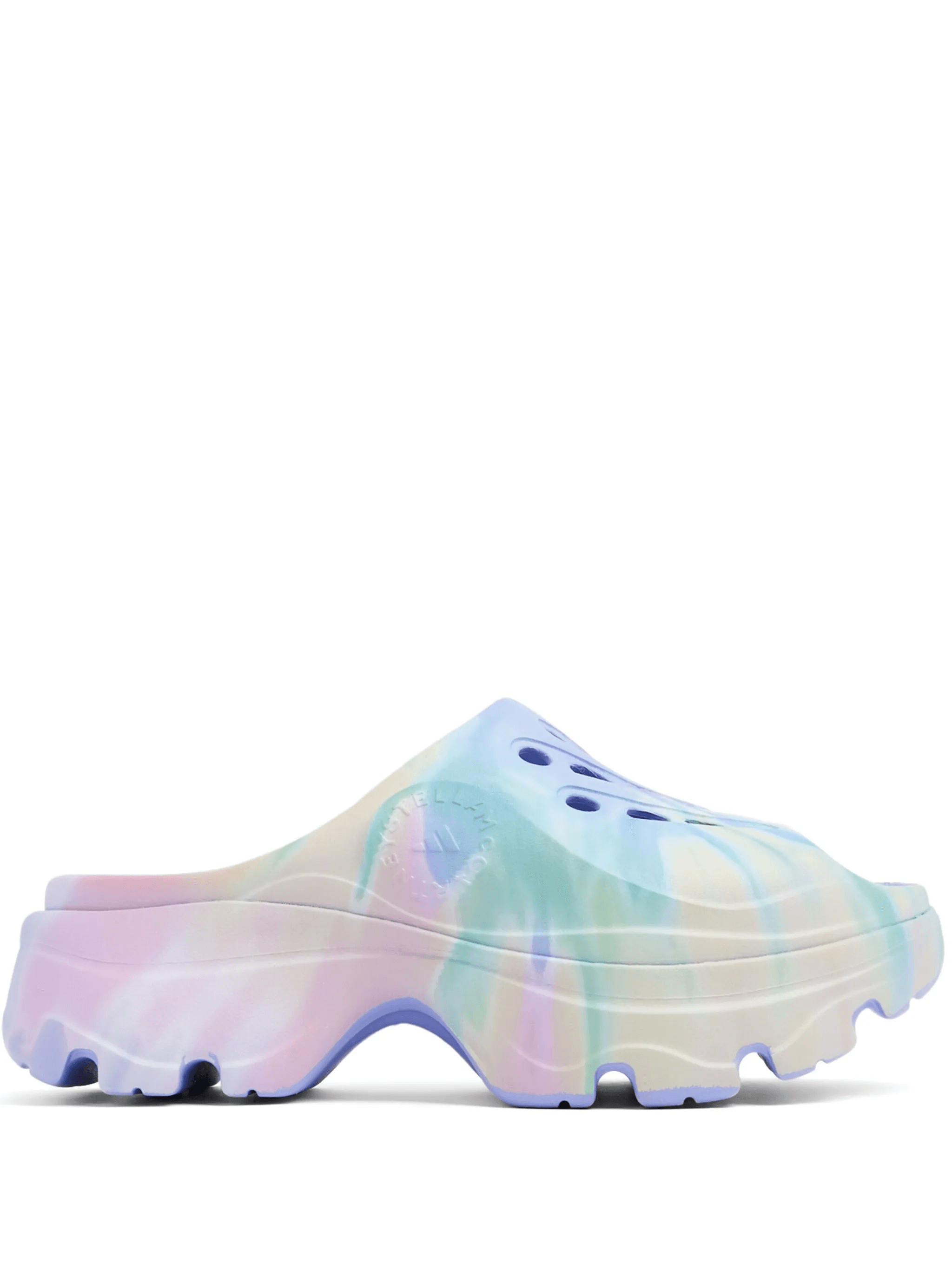 swirl-print peep-toe clogs - Image 1