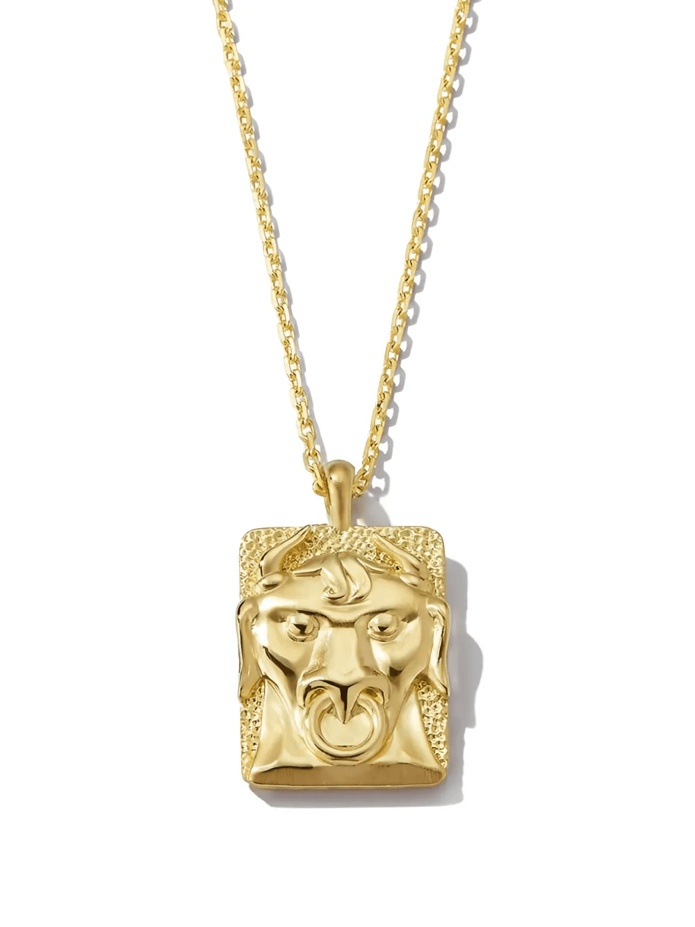 18K yellow gold and platinum Taurus-zodiac diamond necklace - Image 1