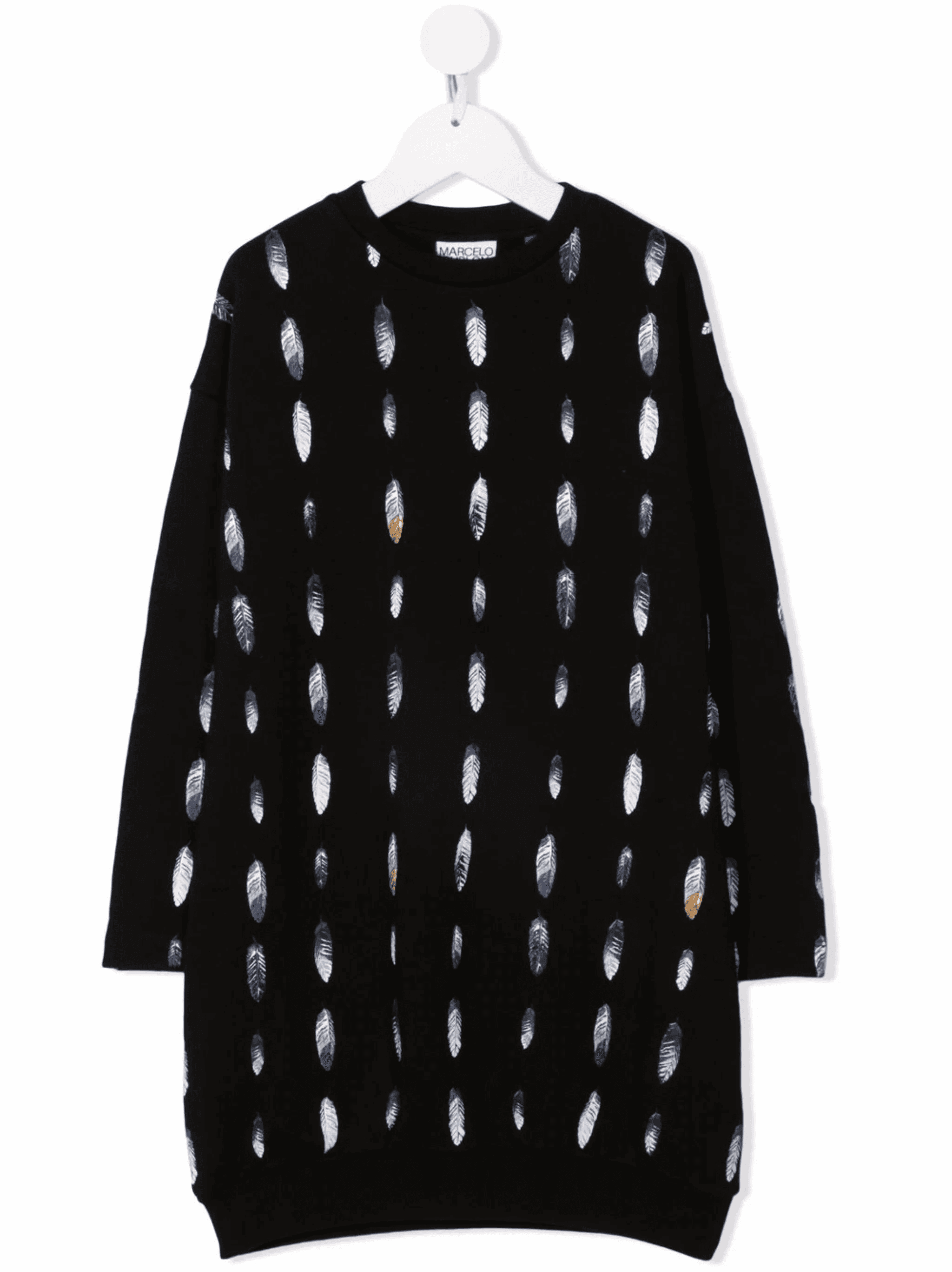 feather-print sweatshirt dress - Image 1