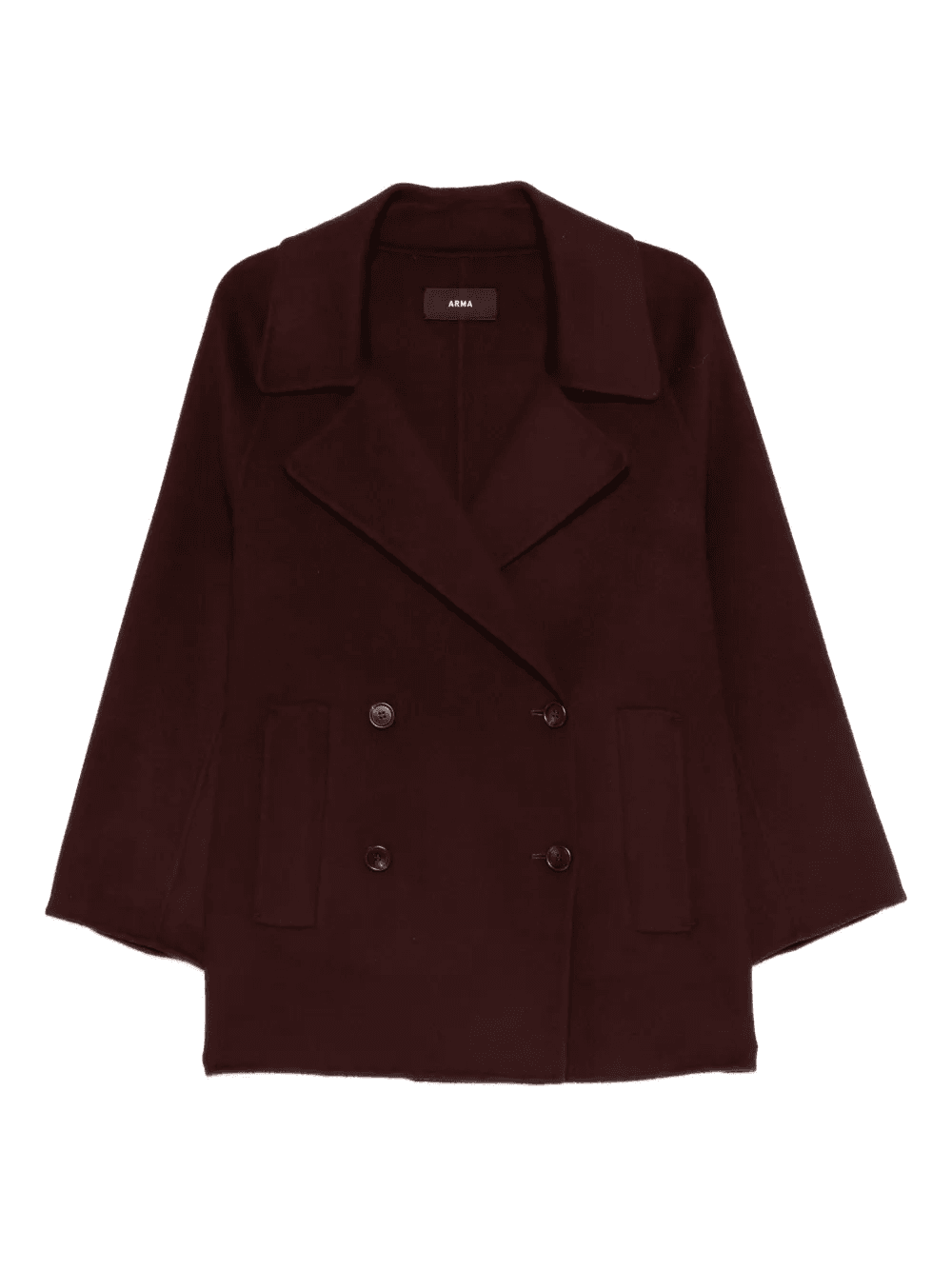 double-breasted wool coat - Image 1
