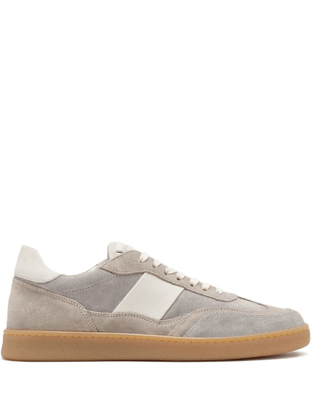 Pillar Court II suede-leather panel sneakers - Image 1