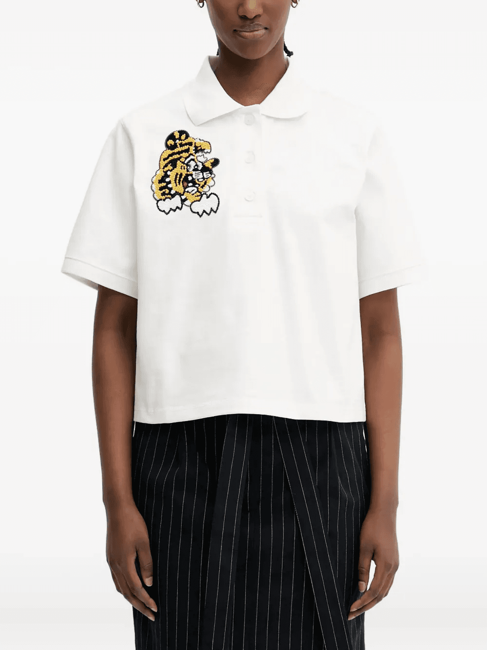x Verdy tiger-embroidered polo top - Image 1