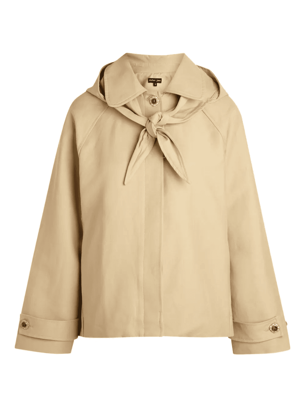 Galleria tie detail hooded jacket - Image 1