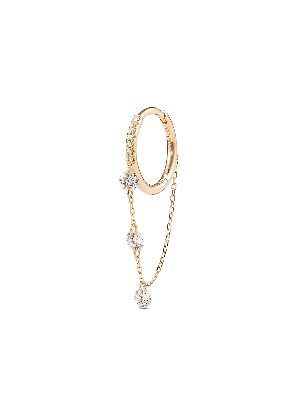 18K yellow gold diamond earring - Image 1