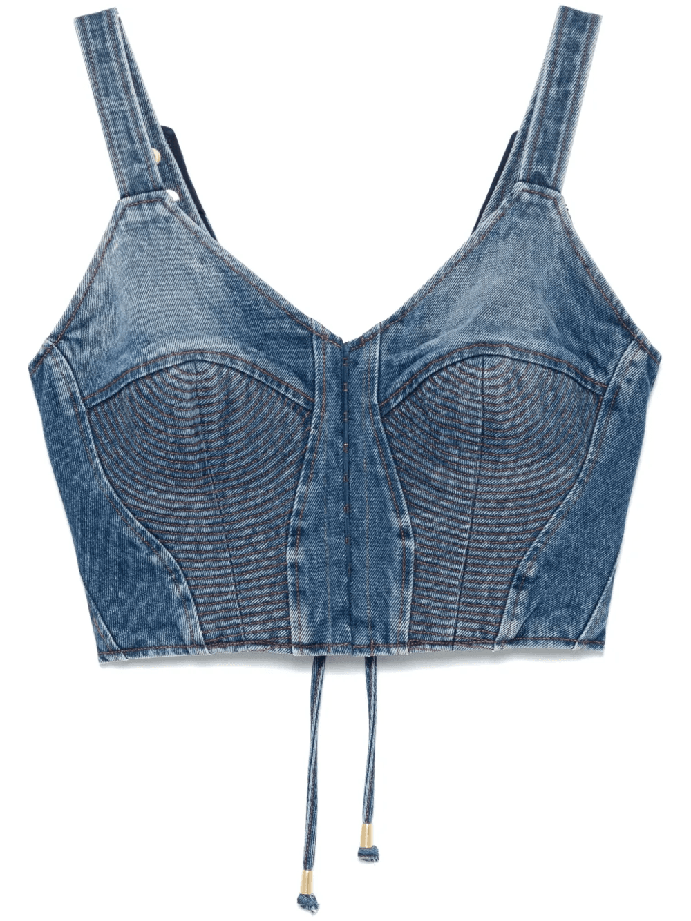 denim corset top - Image 1