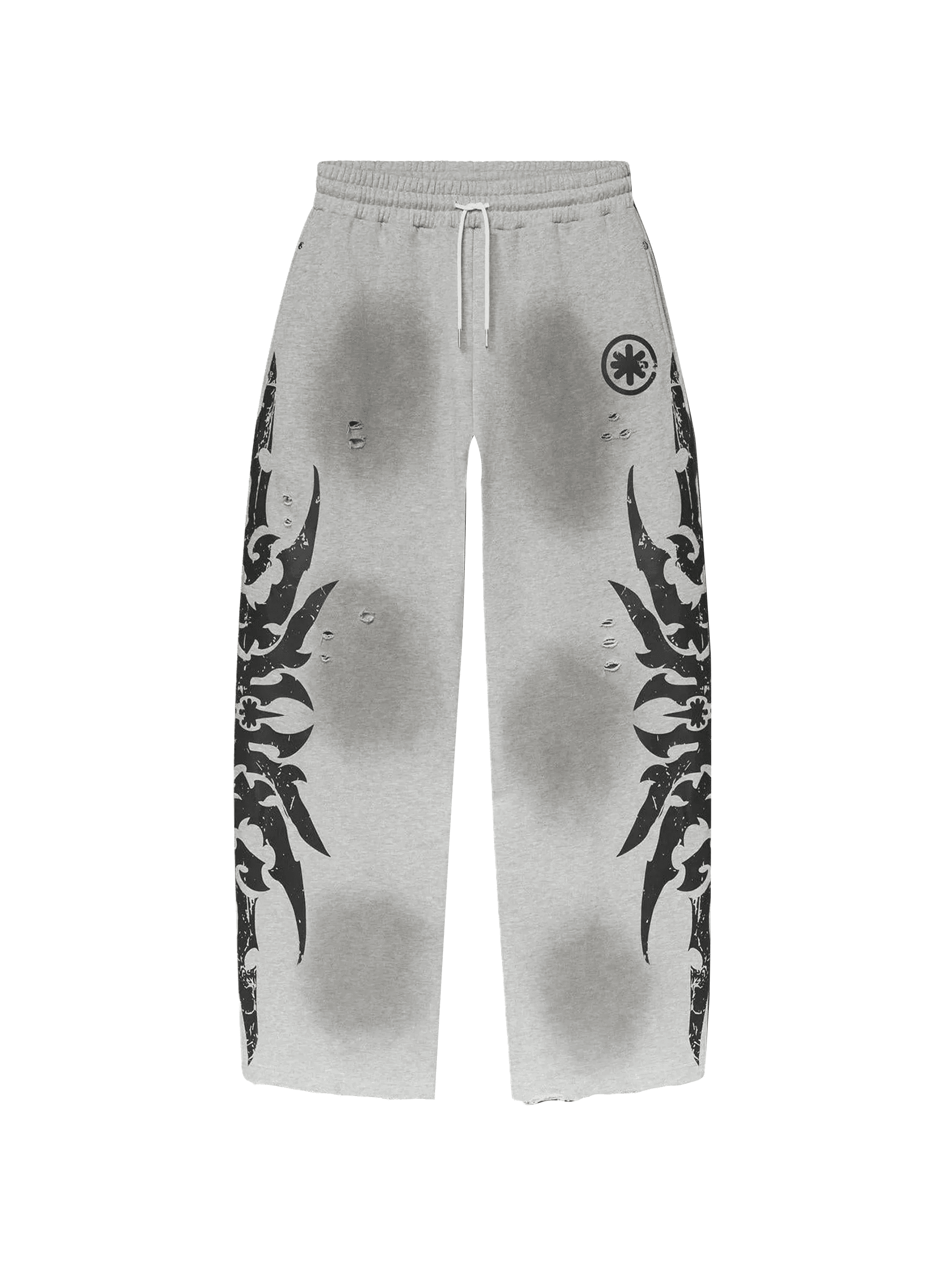 acid-wash graphic-print track pants - Image 1