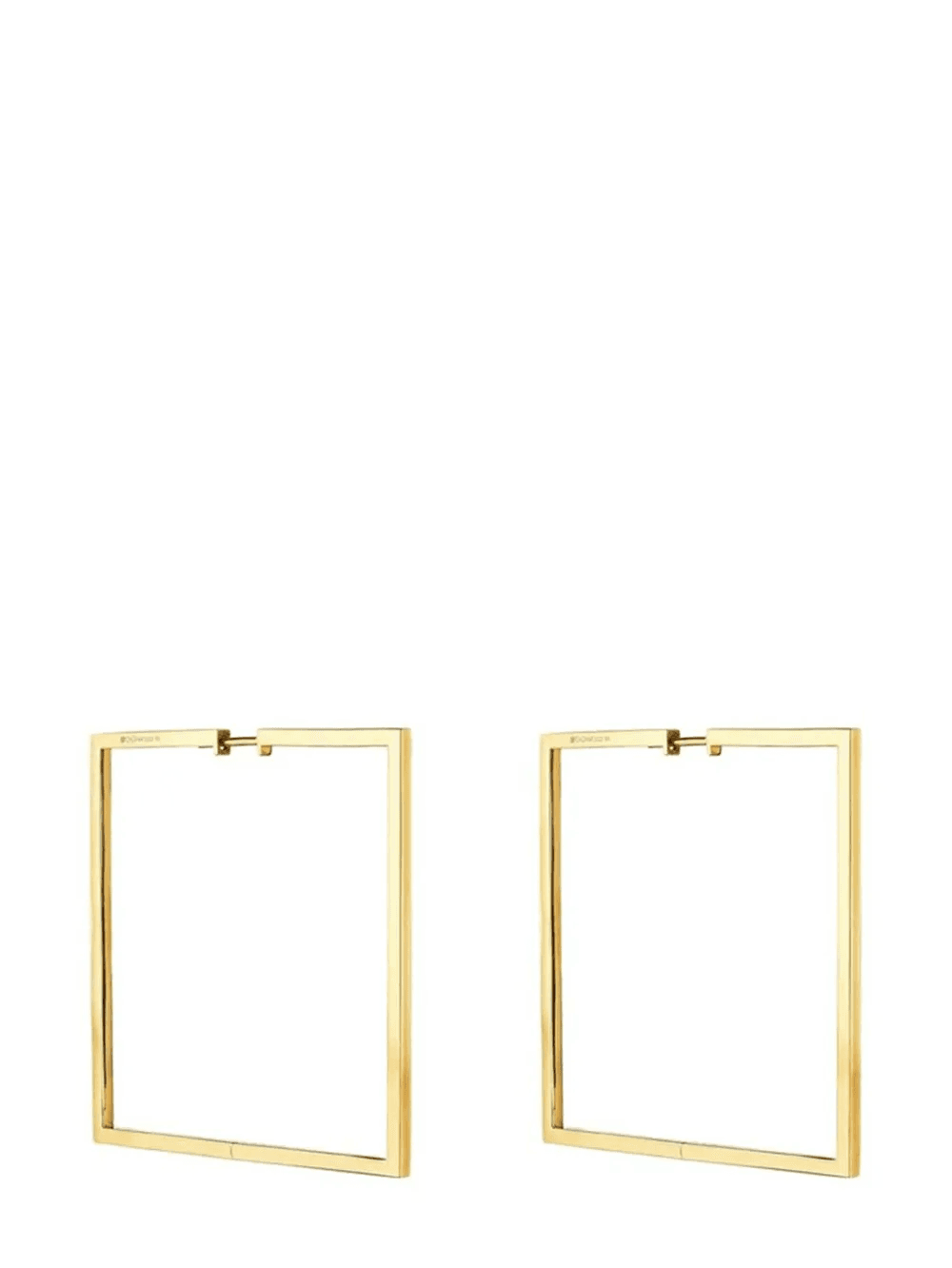 18kt yellow gold Foundation square hoop earrings - Image 1