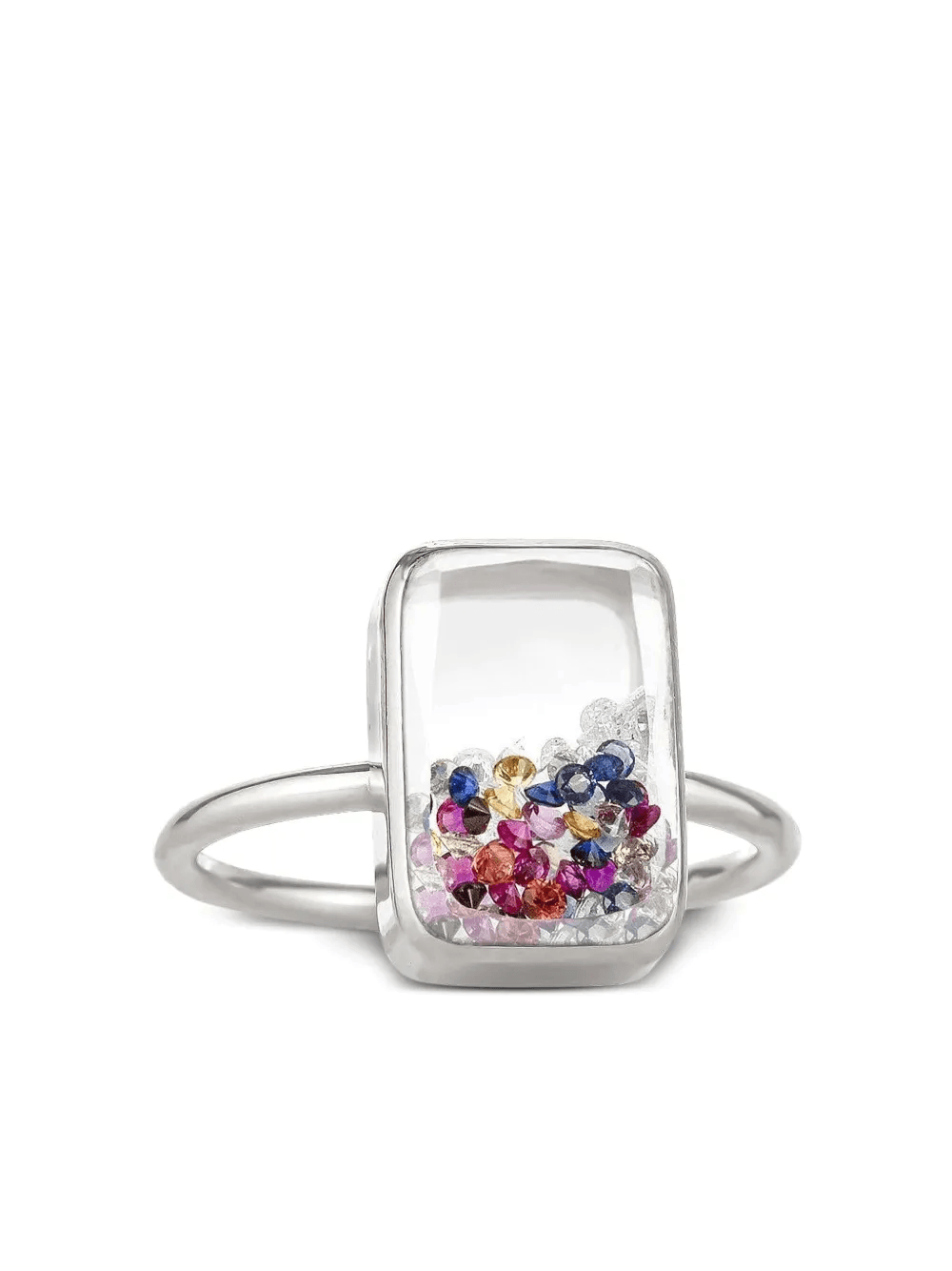 18K white gold Confetti multi-stone ring - Image 1