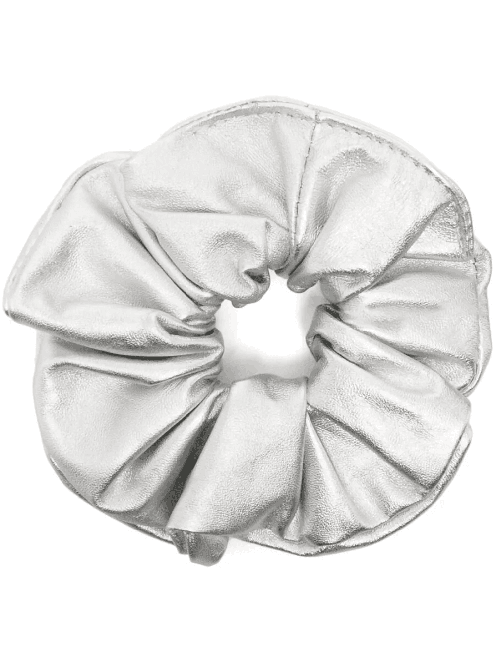 metallic-finish leather scrunchie - Image 1