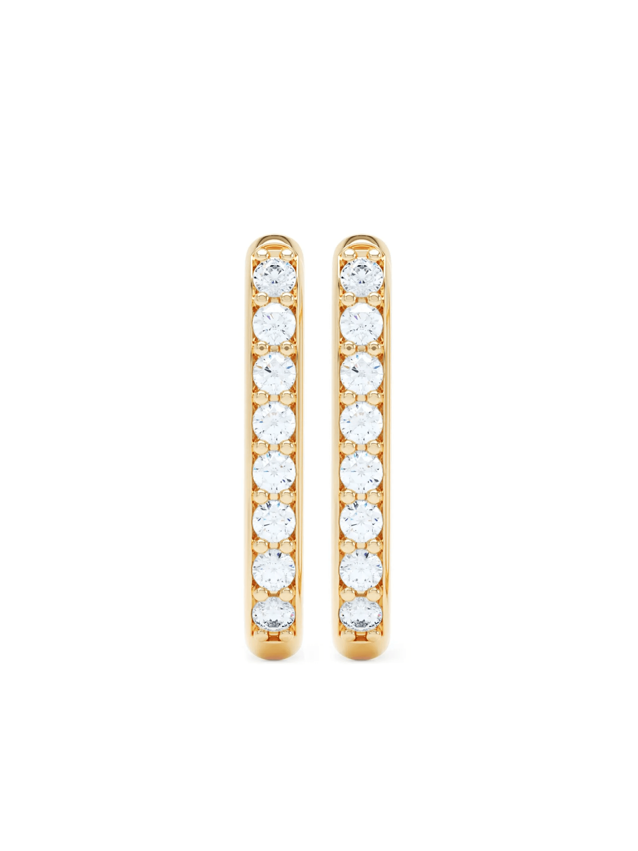 14K yellow gold Allday diamond earrings - Image 1