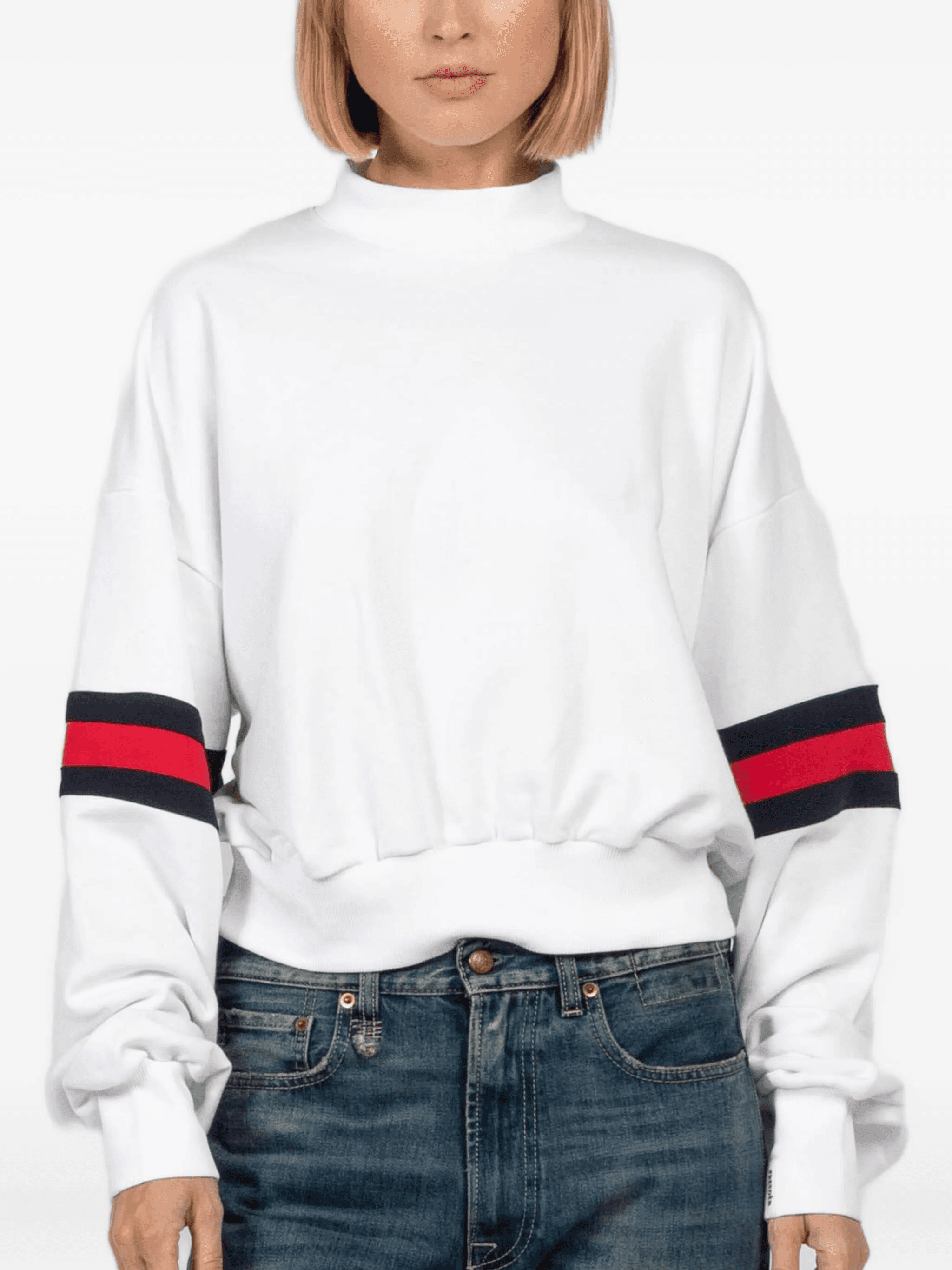 1.26 Retro stripe-detail sweatshirt - Image 1