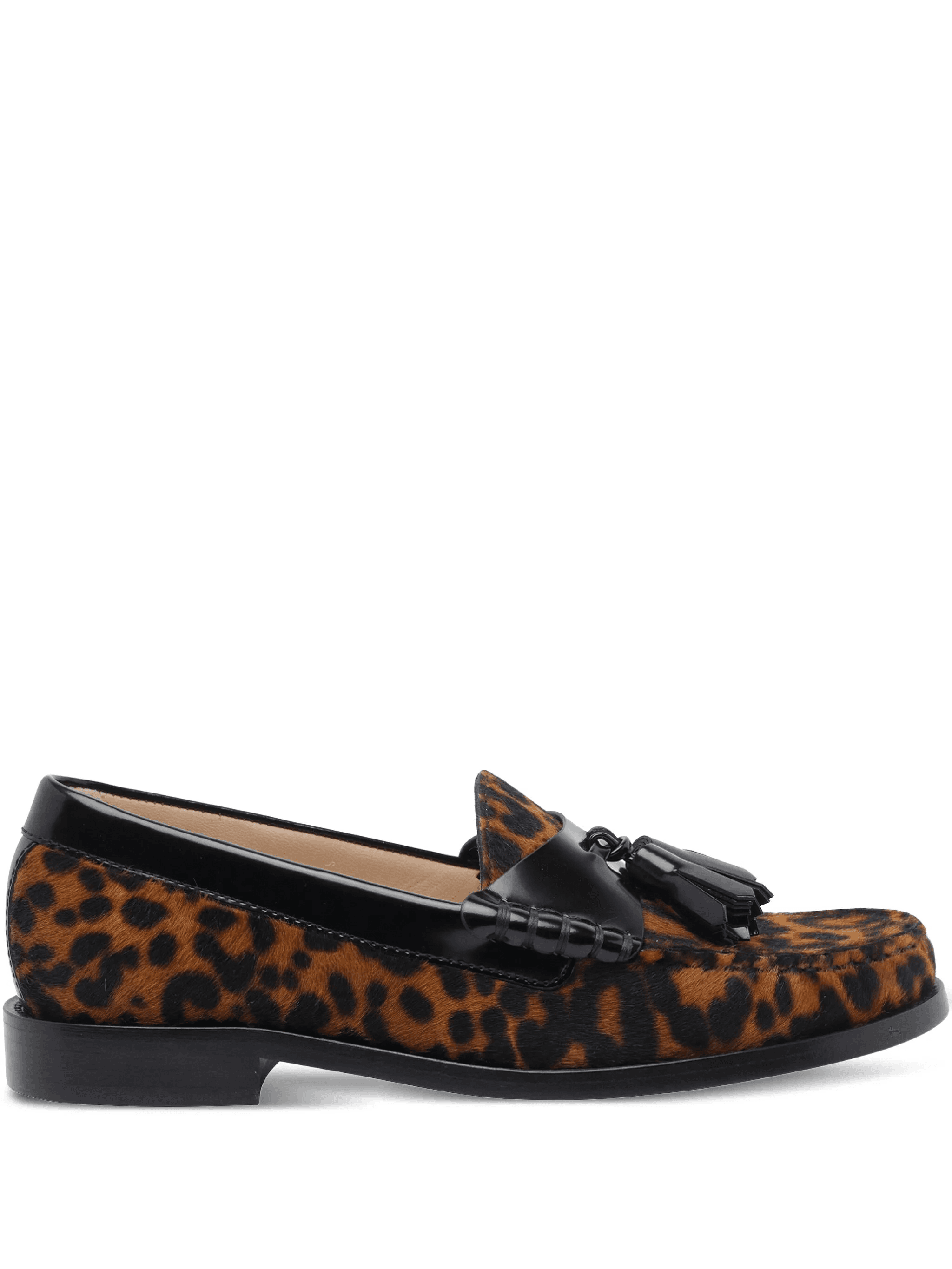 tassel-embellished leopard-print loafers - Image 1