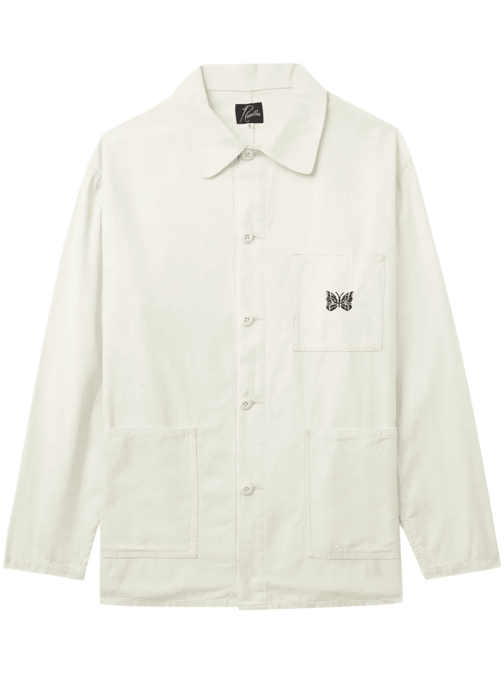 logo-embroidered shirt jacket - Image 1