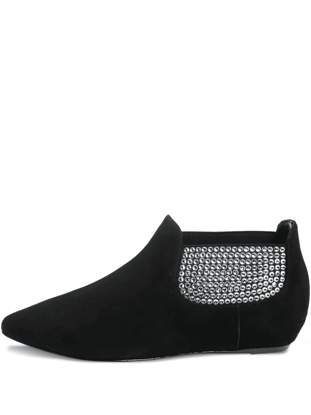 Pre-owned suede crystal-embellished boots - Image 1