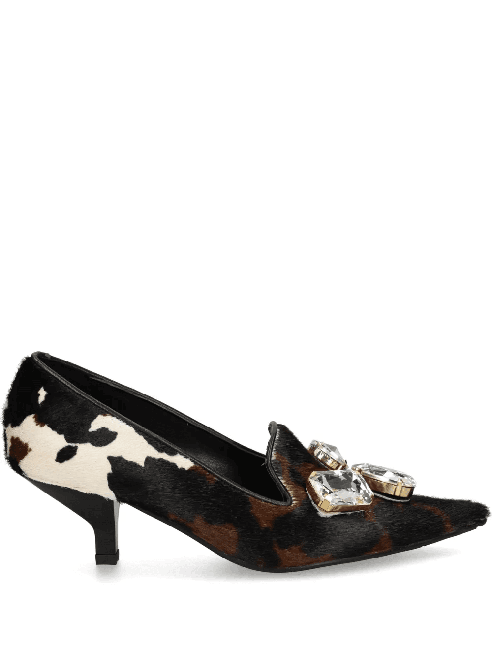 50mm crystal-embellished calf hair pumps - Image 1