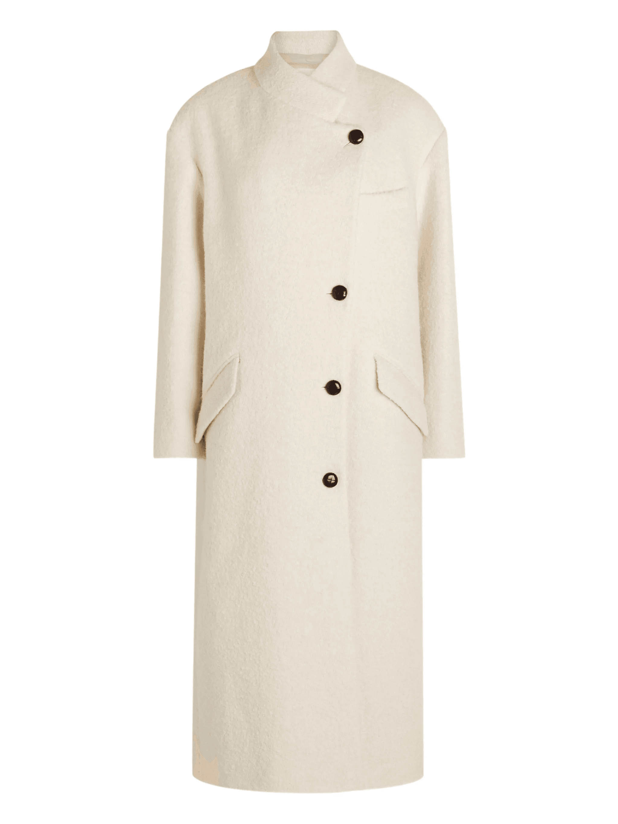 button-fastening collar coat - Image 1