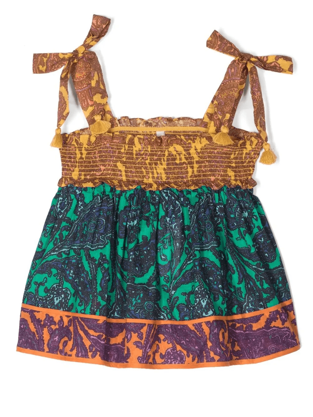 contrast-panel midi dress - Image 1