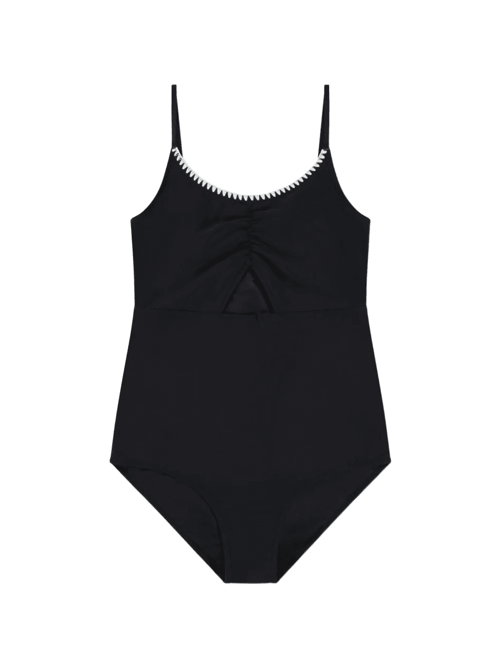 scallop-trim swimsuit - Image 1