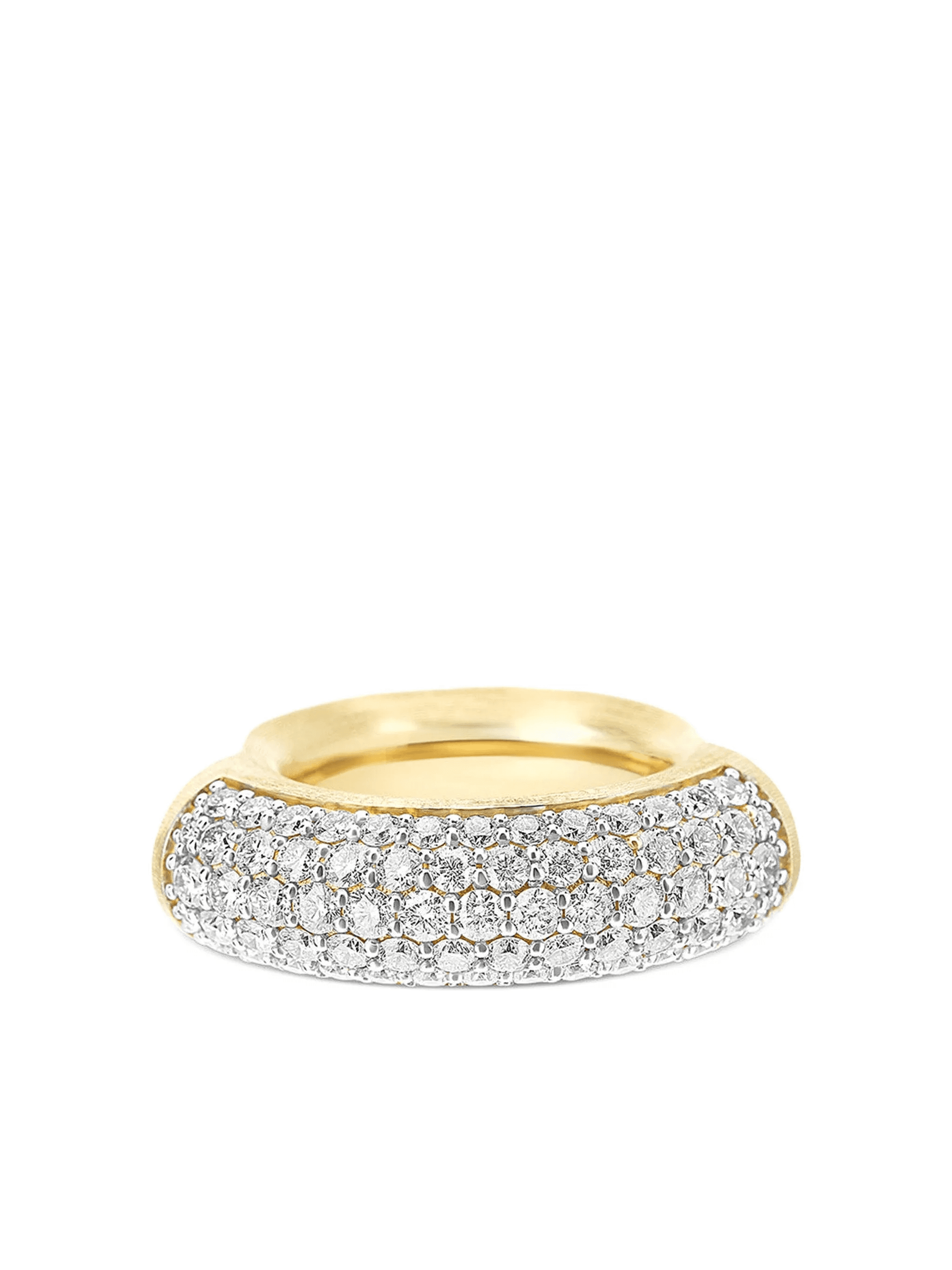 18K yellow gold diamond Libera Icon ring - Image 1