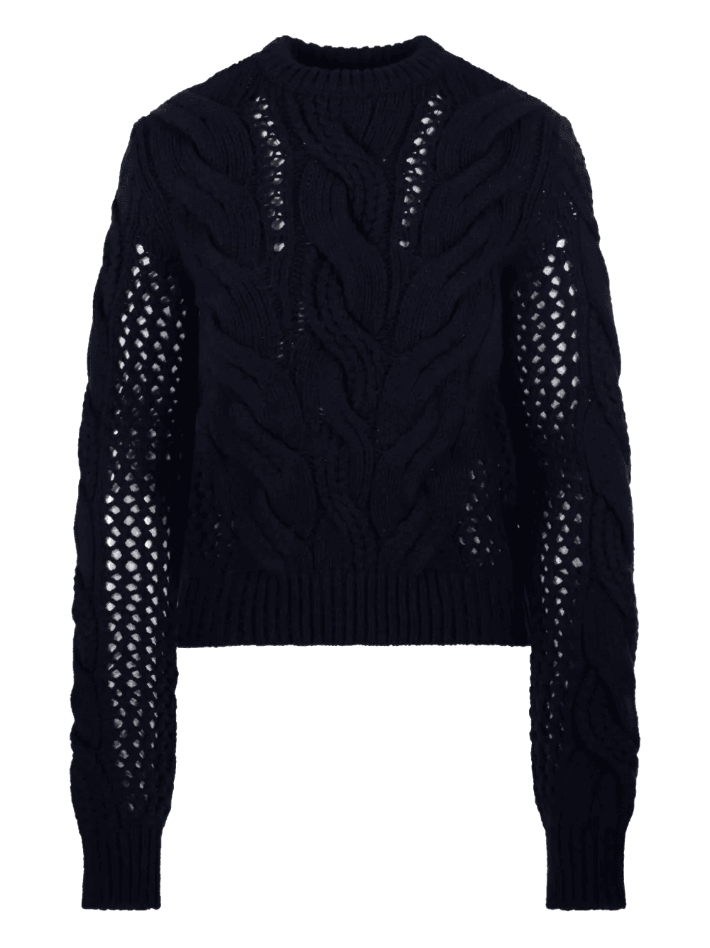 cable-knit crew-neck sweater - Image 1