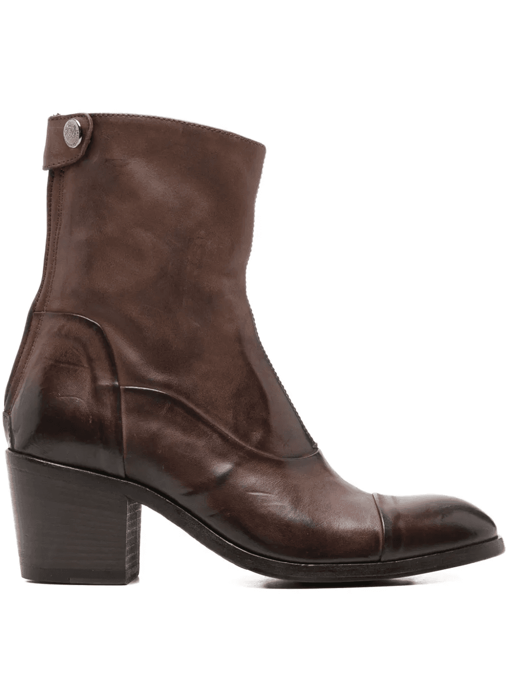 zip-up block-heel boots - Image 1