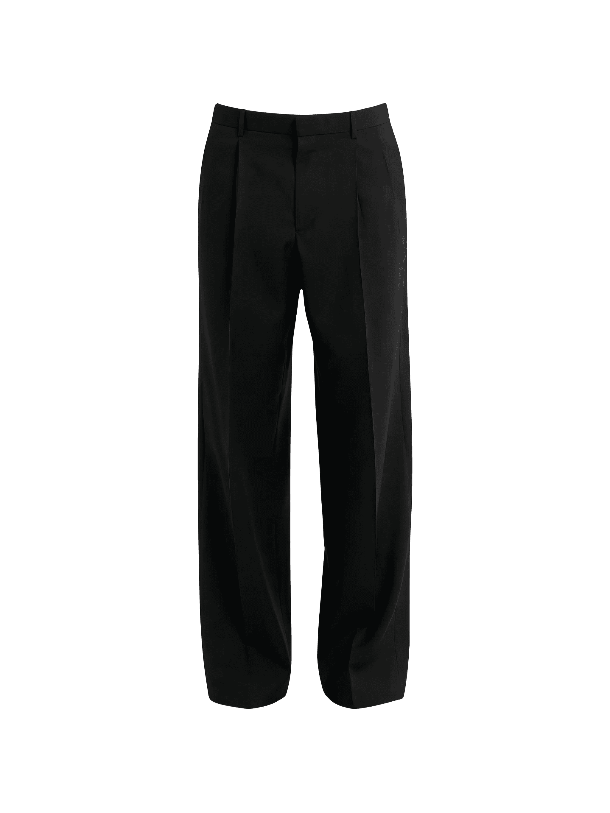 Wide pleated wool trousers - Image 1