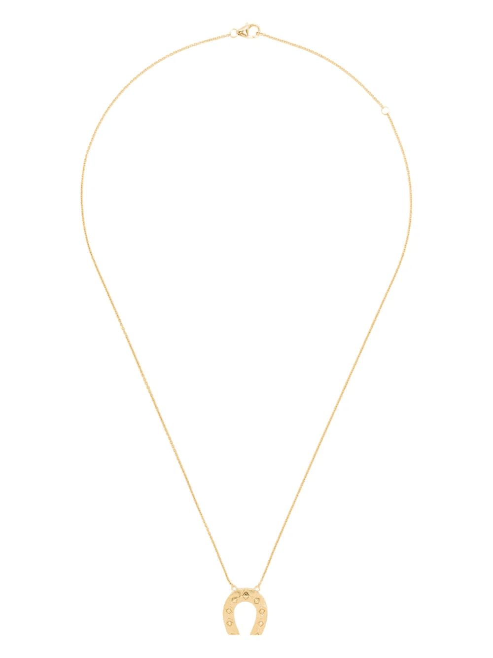18kt yellow gold Mini Horseshoe pendant necklace - Image 1